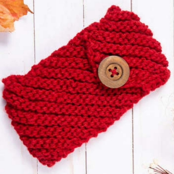 3/$20 *Brand New* Winter Knit Red Headband, Ear warmer - Picture 1 of 3